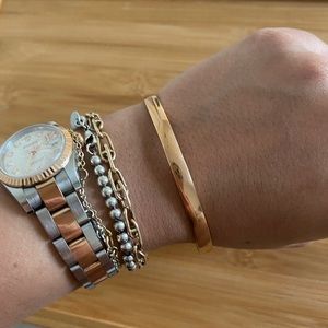Rose gold kate spade bangle